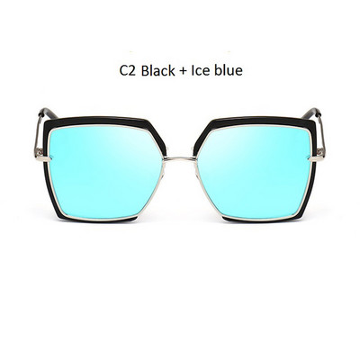 Cat Eye Pink sunčane naočale Ženske nijanse Mirror Ženske četvrtaste sunčane naočale za žene Prevlaka Gafas 2018 Modni brend Muške sunčane naočale