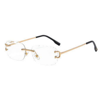 Νέα διακοσμημένα οβάλ ανεστραμμένα γυαλιά ηλίου 2021 νέα μοτίβα γυαλιά χωρίς στεφάνη UV400