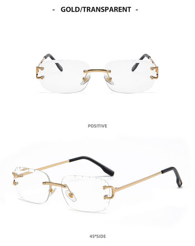 Noi ochelari de soare ovali cu tuns, 2021, model nou, ochelari fără rame UV400