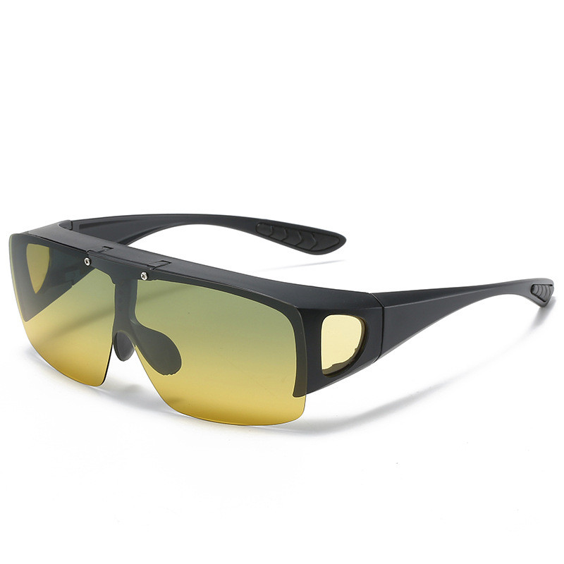 Night Vision Yellow Flip Миопия Cover Glasses Слънчеви очила Шофьорски очила Фотохромни поляризирани слънчеви очила