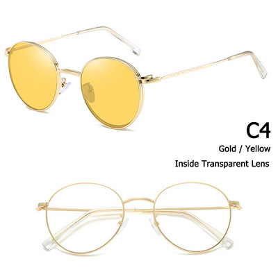 JackJad 2020. Modne vintage okrugle dvoslojne sunčane naočale s kopčom i uklonjivim lećama Brand Design sunčane naočale Oculos De Sol