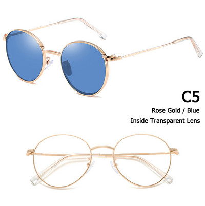 JackJad 2020. Modne vintage okrugle dvoslojne sunčane naočale s kopčom i uklonjivim lećama Brand Design sunčane naočale Oculos De Sol