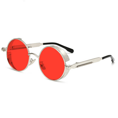 Vintage ženske gotičke steampunk sunčane naočale okrugle dizajnerske marke muške retro prozirne sunčane naočale Oculos de sol UV400