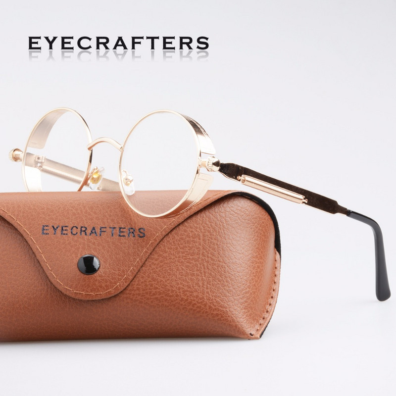 Vintage ženske gotičke steampunk sunčane naočale okrugle dizajnerske marke muške retro prozirne sunčane naočale Oculos de sol UV400