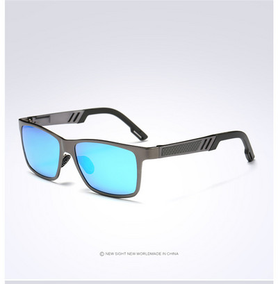 Eyecrafters smeđe dizajnerske muške aluminijske polarizirane sunčane naočale muške sunčane naočale s zrcalom za vožnju Retro vintage četvrtaste naočale