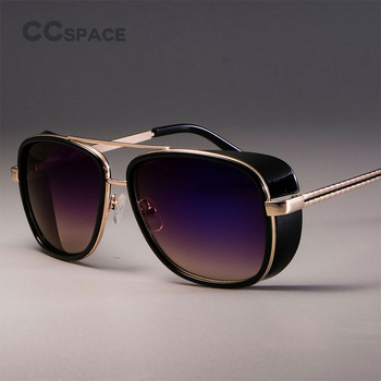CCSPACE Steampunk слънчеви очила Мъжки огледални маркови дизайнерски очила Модни сенки за очила UV защита