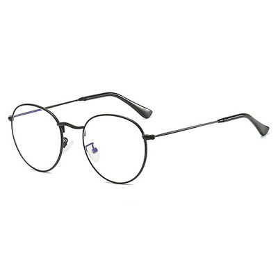 SHAUNA Classic Anti-Blue Light Glasses Frame Brand Designer Модни кръгли метални оптични рамки Компютърни очила