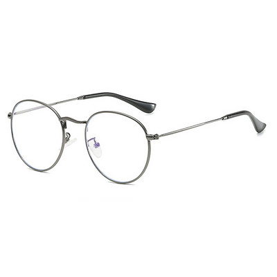 SHAUNA Classic Anti-Blue Light Glasses Frame Brand Designer Модни кръгли метални оптични рамки Компютърни очила