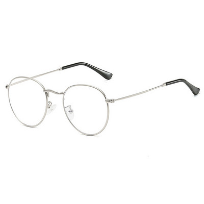 SHAUNA Classic Anti-Blue Light Glasses Frame Brand Designer Модни кръгли метални оптични рамки Компютърни очила
