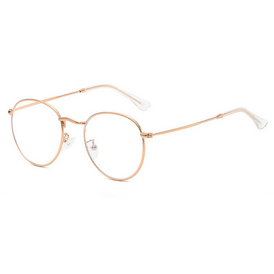 SHAUNA Classic Anti-Blue Light Glasses Frame Brand Designer Модни кръгли метални оптични рамки Компютърни очила