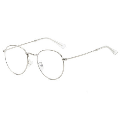 SHAUNA Classic Anti-Blue Light Glasses Frame Brand Designer Модни кръгли метални оптични рамки Компютърни очила