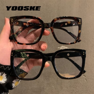 YOOSKE Oversized Square Eyeglasses Frames for Women Men Anti Blue Light Glasses Frame Optical Computer Eyewear