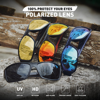CoolPandas Класически риболовни слънчеви очила Поляризирани Мъже Жени МТБ Колоездене Очила Спорт на открито Туризъм Къмпинг очила Модерен нюанс