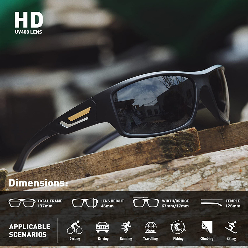 CoolPandas Klasične sunčane naočale za pecanje Polarizirane Muške Ženske MTB Biciklističke naočale Sportske na otvorenom Planinarske naočale za kampiranje Trendovska nijansa