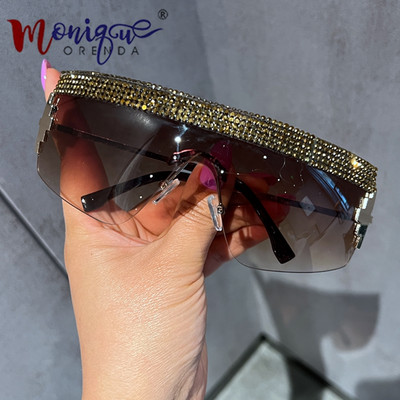 Vintage Oversize napszemüveg Női Luxus Punk Napszemüveg Férfi Szemüveg Divatos Retro Női Márka Design UV400 óculos