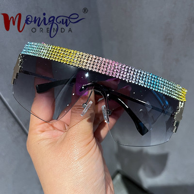 Vintage Oversize napszemüveg Női Luxus Punk Napszemüveg Férfi Szemüveg Divatos Retro Női Márka Design UV400 óculos