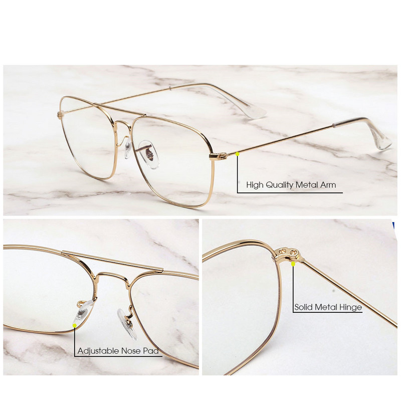 JM Retro zilas gaismas datora brilles kvadrātveida vintage vīriešu sieviešu caurspīdīgs viltotu briļļu rāmis