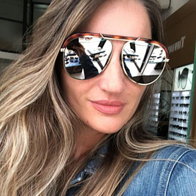 Modne vintage reflektirajuće zrcalne sunčane naočale Ženske dizajnerske retro sunčane naočale velikog brenda Ženske brazilske naočale za vozače zrakoplova