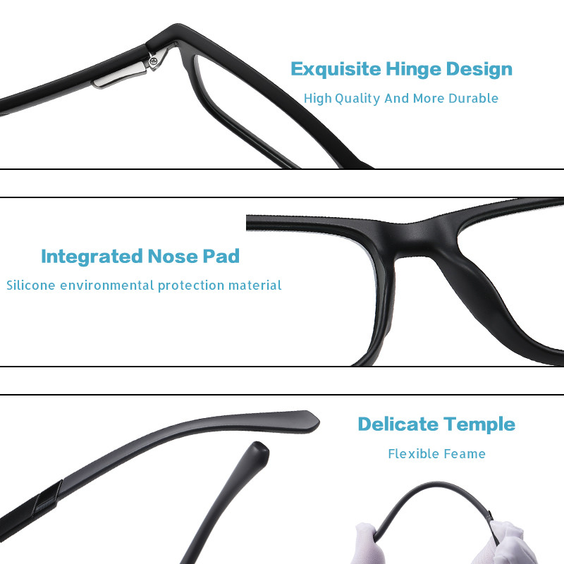 CRIXALIS Ultralight Blue Light Blocking Brilles Vīriešu Mode Kvadrātveida Lasīšanas Optika Brilles Rāmis Sieviešu Datorbrilles UV400