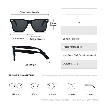 JSJM 2022 Класически луксозни мъжки поляризирани слънчеви очила Модни очила за шофиране Ретро квадратни слънчеви очила за мъже, жени Oculos De Sol