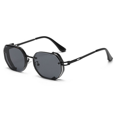 2020 Steampunk sunčane naočale bez okvira Ženske male okrugle luksuzne robne marke Sunčane naočale Vintage modne naočale za muškarce Crvene UV 400