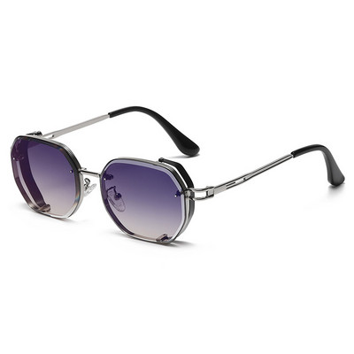 2020 Steampunk sunčane naočale bez okvira Ženske male okrugle luksuzne robne marke Sunčane naočale Vintage modne naočale za muškarce Crvene UV 400