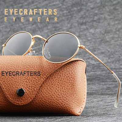 2021-es márka Polarized Női Vezető Fém Szemüveg Férfi Ovális Vintage Retro Szemüvegek Kis Designer Klasszikus Kerek Napszemüveg Felnőtt