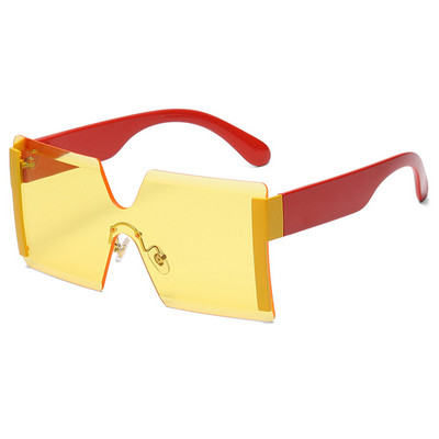 LongKeeper četvrtaste velike sunčane naočale za žene bez okvira, vintage dizajnerske sunčane naočale s gradientom UV400 oculos musculino