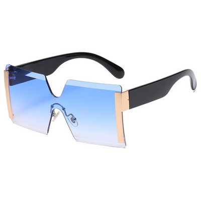 LongKeeper četvrtaste velike sunčane naočale za žene bez okvira, vintage dizajnerske sunčane naočale s gradientom UV400 oculos musculino