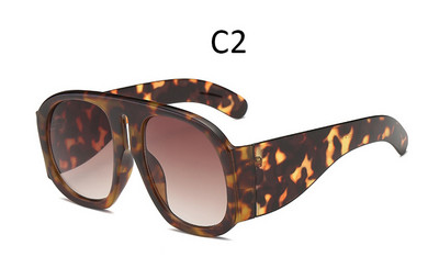 Big Frame Pilot Moteriški akiniai nuo saulės Madingi Prabangūs Prekės ženklo Skaidrūs Akiniai nuo Saulės Vyriški Dideli akiniai nuo saulės Vasarai Moterims Vyrams UV400