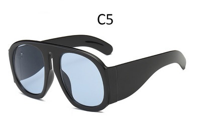 Big Frame Pilot Moteriški akiniai nuo saulės Madingi Prabangūs Prekės ženklo Skaidrūs Akiniai nuo Saulės Vyriški Dideli akiniai nuo saulės Vasarai Moterims Vyrams UV400