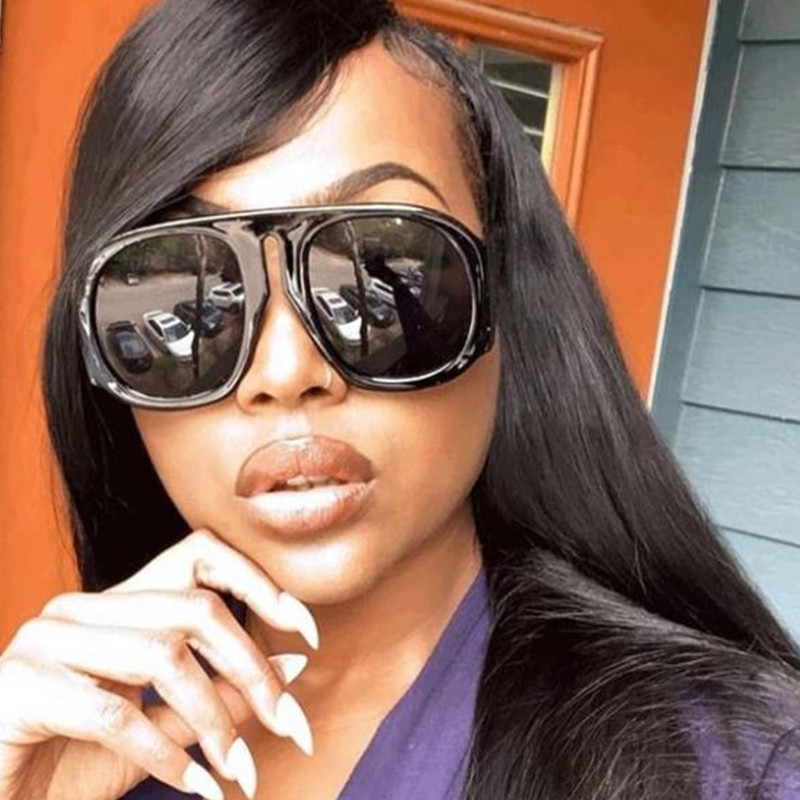 Big Frame Pilot Moteriški akiniai nuo saulės Madingi Prabangūs Prekės ženklo Skaidrūs Akiniai nuo Saulės Vyriški Dideli akiniai nuo saulės Vasarai Moterims Vyrams UV400