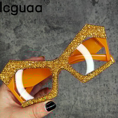 Dideli Punk Diamond UV akiniai nuo saulės moterims prabangūs prekės ženklo Bling Crystal akiniai moteriški Oculos Retro Feminino