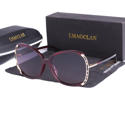 LMAOCLAN polarizirane sunčane naočale Ženske dame Gradient sunčane naočale Ženske vintage prevelike naočale UV400