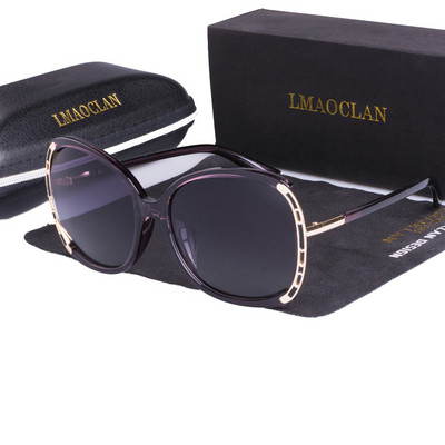 LMAOCLAN polarizirane sunčane naočale Ženske dame Gradient sunčane naočale Ženske vintage prevelike naočale UV400