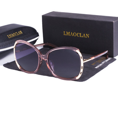 LMAOCLAN polarizirane sunčane naočale Ženske dame Gradient sunčane naočale Ženske vintage prevelike naočale UV400