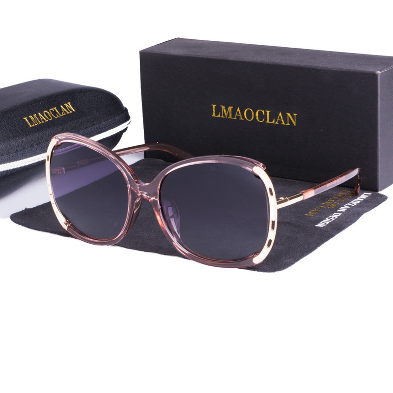 LMAOCLAN polarizirane sunčane naočale Ženske dame Gradient sunčane naočale Ženske vintage prevelike naočale UV400