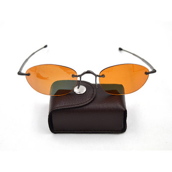Преносими сгъваеми слънчеви очила Жени Мъже Шофиране Сгъваеми очила без рамки Телескопични храмове Слънчеви очила Кутия за изпращане UV400 L3