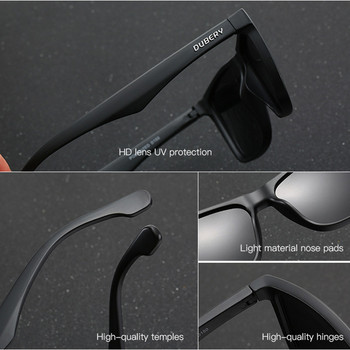 DUBERY Мъжки квадратни поляризирани слънчеви очила за шофиране Маркови дизайнерски огледални слънчеви очила с водач Мъжки нюанси Мъжки Oculos Антирефлексни