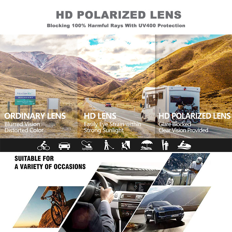 DUBERY muške četvrtaste polarizirane sunčane naočale za vožnju Brand Designer Mirror Driver sunčane naočale muške naočale za muškarce Oculos anti-refleks