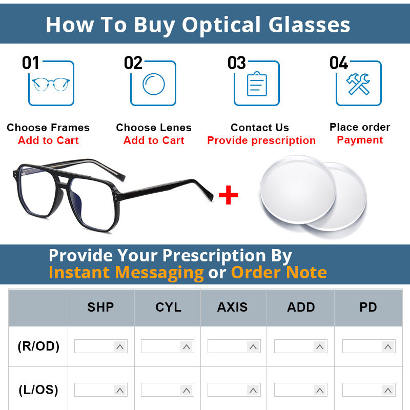 54322 Big Frame Anti Blue Light Γυαλιά Σκελετοί Ανδρικά Γυναικεία τετράγωνα TR90 Fashion γυαλιά υπολογιστών