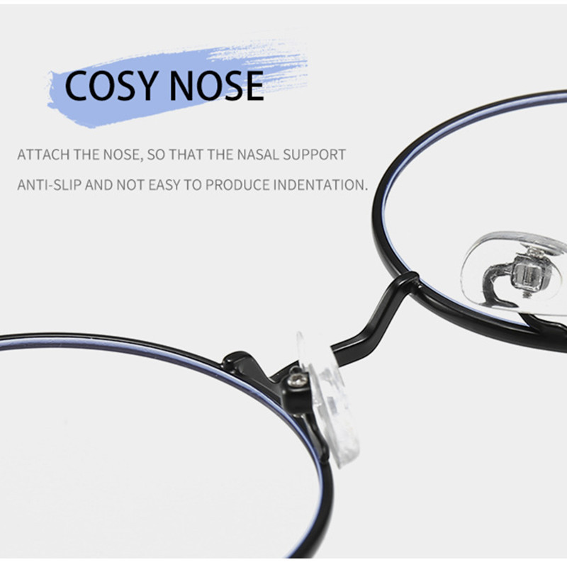 Modni okvir za naočale protiv plave svjetlosti Žensko okruglo retro umjetničko muško ravno ogledalo opremljeno okvirima za naočale za kratkovidnost A801