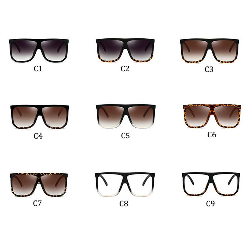 Kvadratne sunčane naočale velikog okvira Ženske modne ravne i prevelike luksuzne marke sunčane naočale s gradijentom za žene 2023. Oculos