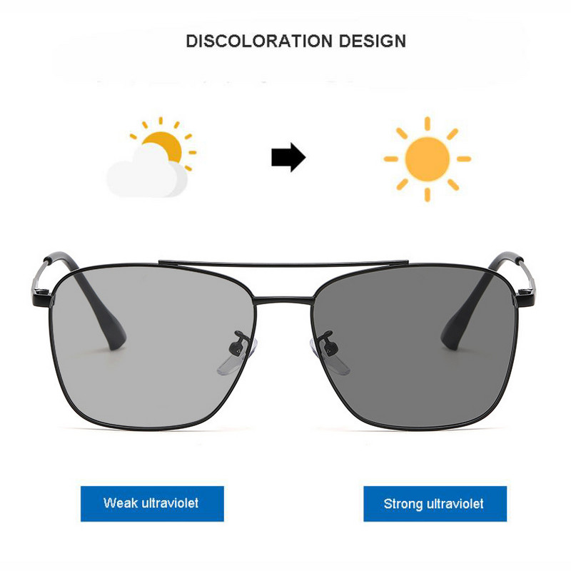 Pretzilas gaismas un fotohromas dubultstaru aizsargbrilles, vīriešu zilo staru bloķējošas datora brilles, sieviešu tuvredzības stikla rāmji A9066