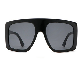големи черни нюанси Дамски слънчеви очила мъжки луксозна марка Big Frame Flat Top винтидж слънчеви очила женски oculos de sol