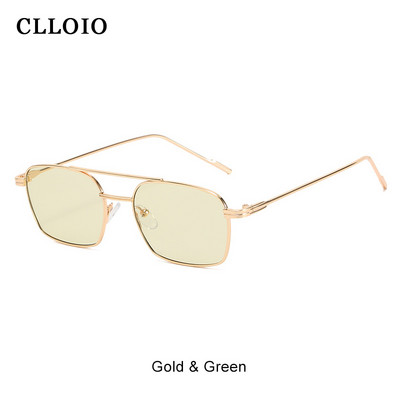CLLOIO Nove vintage četvrtaste ženske sunčane naočale Luksuzni brend Dizajn Ženske sunčane naočale s gradijentnim ogledalom Metalni okvir Muške naočale UV400
