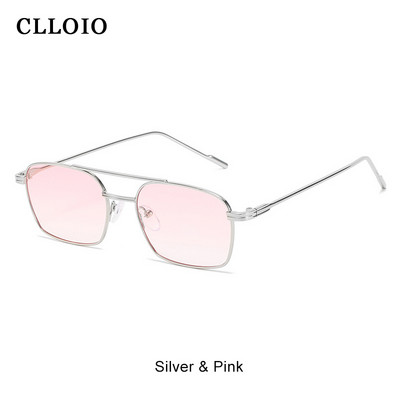 CLLOIO Nove vintage četvrtaste ženske sunčane naočale Luksuzni brend Dizajn Ženske sunčane naočale s gradijentnim ogledalom Metalni okvir Muške naočale UV400