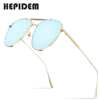 HEPIDEM Pilotske sunčane naočale Ženske 2020. Novi luksuzni brend Dizajnerske sunčane naočale od metalne legure Muške s zrcalom Najlonske leće gm 5013