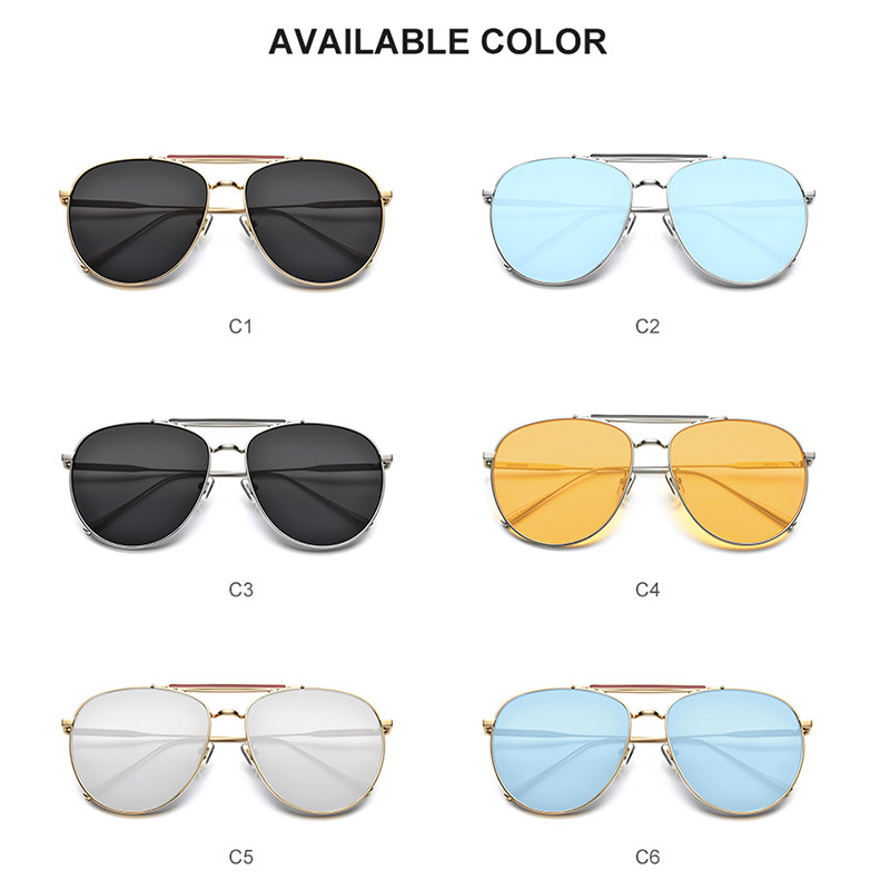 HEPIDEM Pilotske sunčane naočale Ženske 2020. Novi luksuzni brend Dizajnerske sunčane naočale od metalne legure Muške s zrcalom Najlonske leće gm 5013