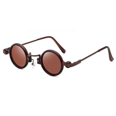 SHAUNA Ретро пънк слънчеви очила Дамски винтидж малки кръгли абажури Мъжки UV400